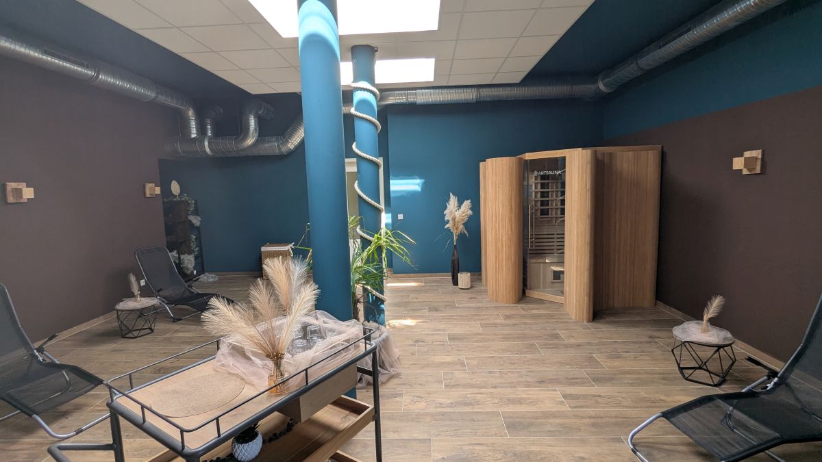 Saunabereich und Spa Prima Resort Boddenblick – Infrarotsauna und Ruhebereich